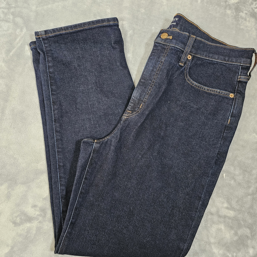 J.Crew Stovepipe Jeans Straight Leg Women's Size 31 Denim Blue Signature Stretch - Picture 6 of 16
